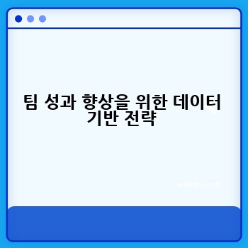 팀 성과 향상을 위한 데이터 기반 전략