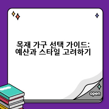목재 가구 선택 가이드: 예산과 스타일 고려하기