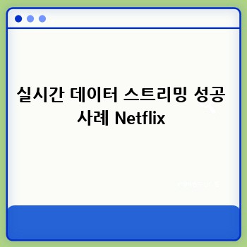 실시간 데이터 스트리밍 성공 사례 Netflix