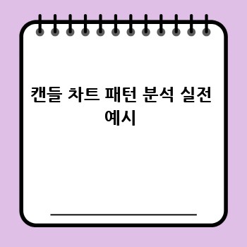 캔들 차트 패턴 분석 실전 예시