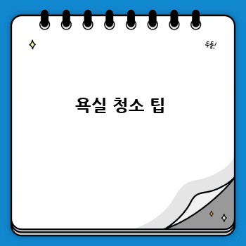 욕실 청소 팁