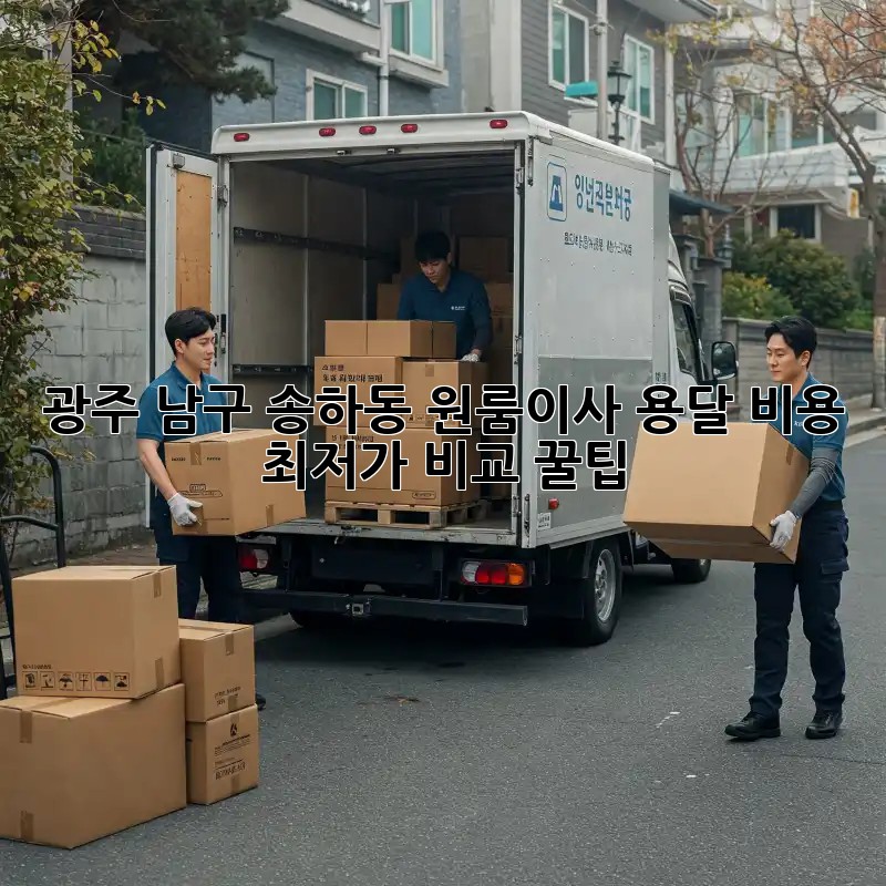 광주 남구 송하동 원룸이사 용달 비용 최저가 비교 꿀팁! 🤩