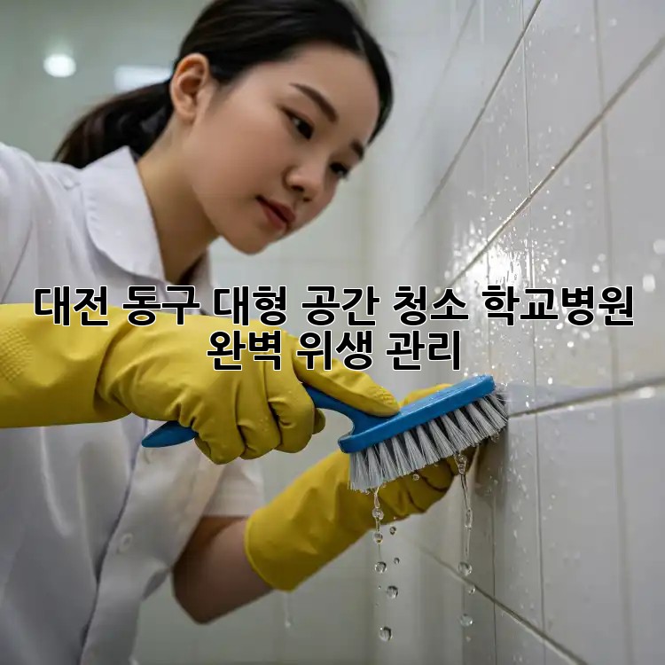 대전 동구 대형 공간 청소🧹 학교&병원 완벽 위생 관리!