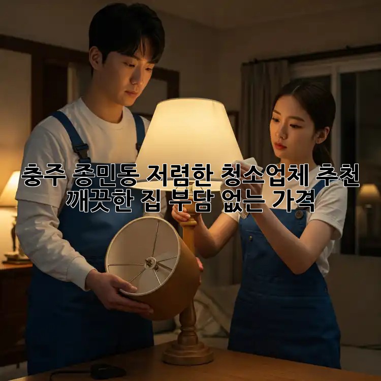 충주 종민동 저렴한 청소업체 추천: 깨끗한 집, 부담 없는 가격!