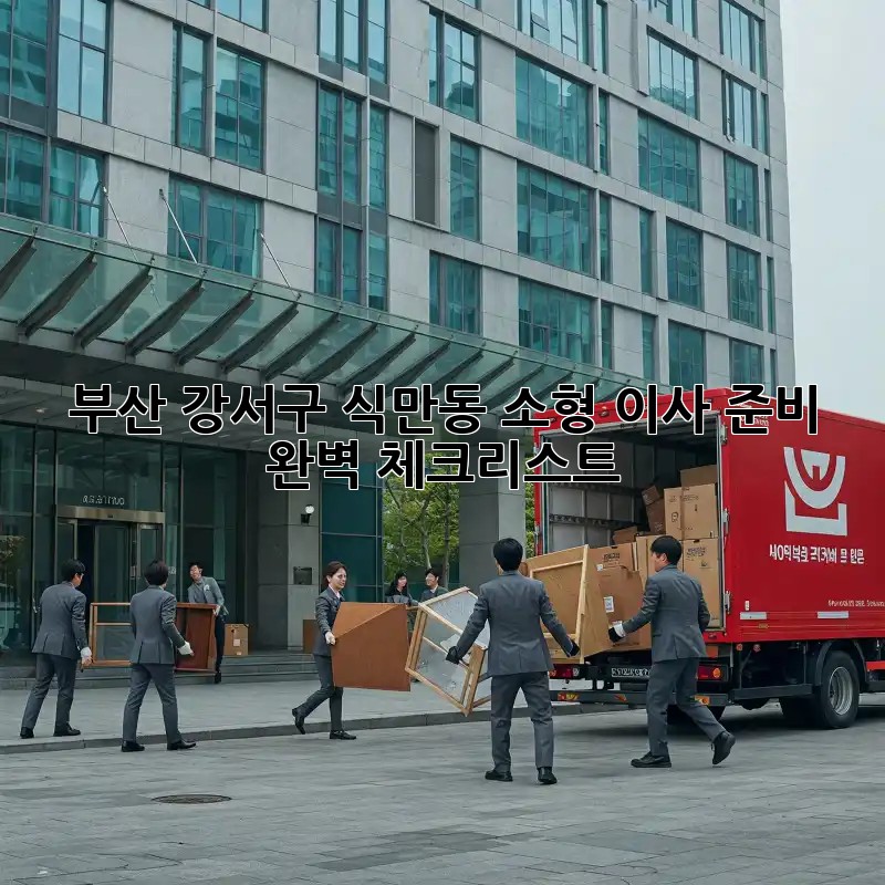 부산 강서구 식만동 소형 이사 준비 완벽 체크리스트!