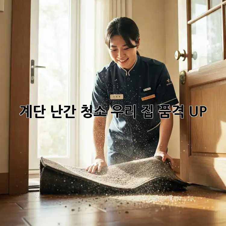 계단 난간 청소: 우리 집 품격 UP! ✨