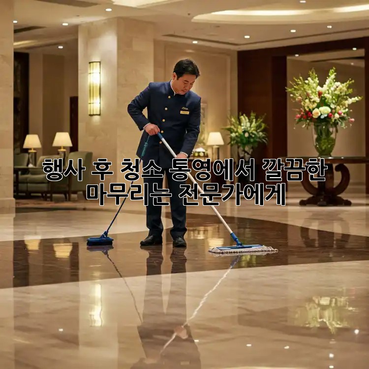 행사 후 청소, 통영에서 깔끔한 마무리는 전문가에게! ✨