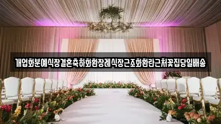 개업화분예식장결혼축하화환장례식장근조화환란근처꽃집당일배송