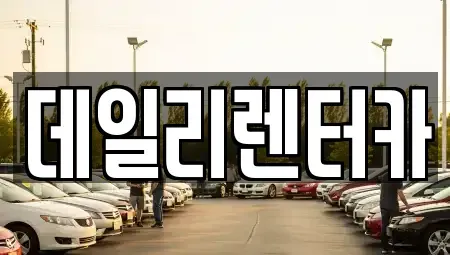 경기 성남시 분당구 단기렌트카 전문 데일리렌터카