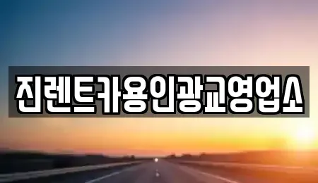 경기 성남시 분당구 판교동 렌트카 전문 진렌트카용인광교영업소