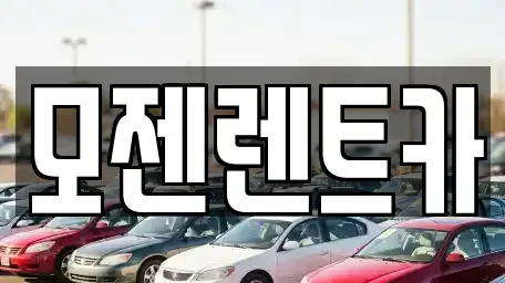 경기 양주시 장흥면 렌트카 전문 모젠렌트카