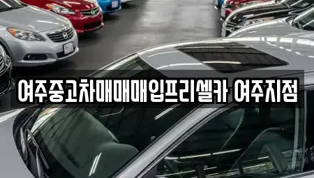 경기 여주시 북내면 중고차매매 전문 여주중고차매매매입프리셀카 여주지점