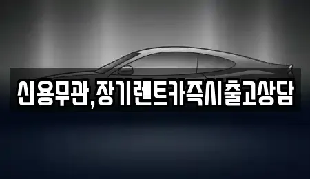 경기 의정부시 장암동 장기렌트카 전문 신용무관,장기렌트카즉시출고상담