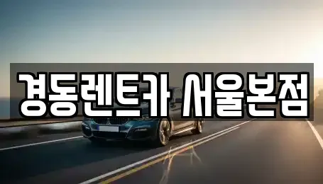 경기도 과천시 주암동 단기렌트카 전문 경동렌트카 서울본점
