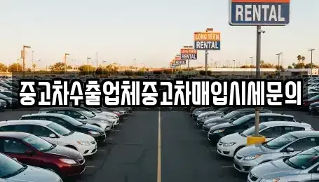경기도 시흥시 물왕동 중고차 전문 중고차수출업체중고차매입시세문의