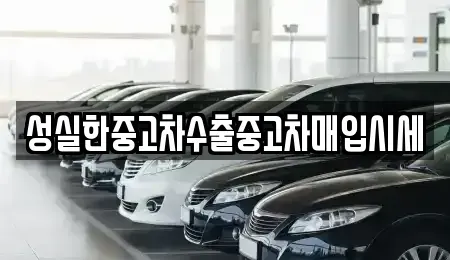 경남 진주시 초전동 중고차매입 전문 성실한중고차수출중고차매입시세