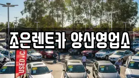 경상남도 양산시 교동 렌트카 전문 조은렌트카 양산영업소