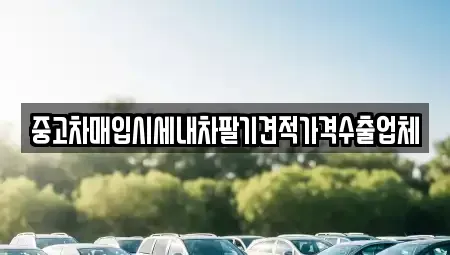 경상북도 영주시 하망동 중고차매입 전문 중고차매입시세내차팔기견적가격수출업체