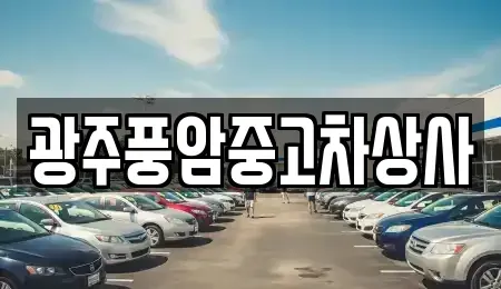 광주광역시 광산구 등임동 중고차 전문 광주풍암중고차상사
