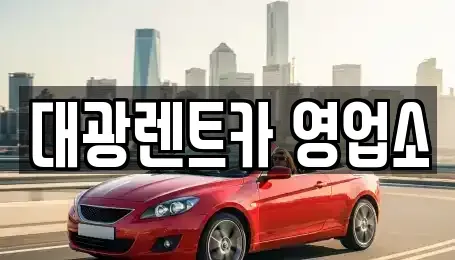광주광역시 광산구 수완동 렌트카 전문 대광렌트카 영업소