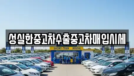 대전 동구 신안동 중고차매입 전문 성실한중고차수출중고차매입시세