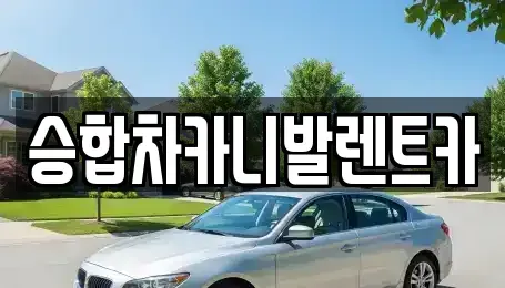 대전광역시 유성구 구암동 렌트카 전문 승합차카니발렌트카