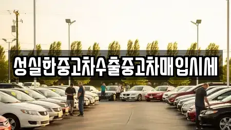 대전광역시 유성구 구암동 중고차매입 전문 성실한중고차수출중고차매입시세