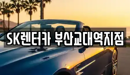 부산 동래구 온천동 장기렌트카 전문 SK렌터카 부산교대역지점