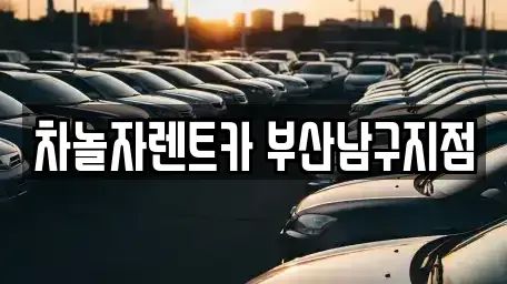 부산광역시 남구 용당동 렌트카 전문 차놀자렌트카 부산남구지점