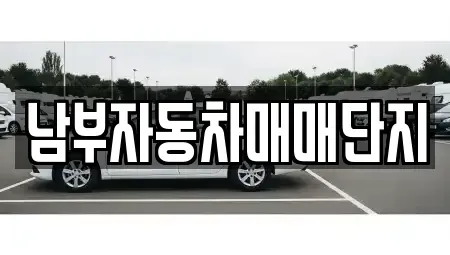부산광역시 남구 용당동 중고차 전문 남부자동차매매단지
