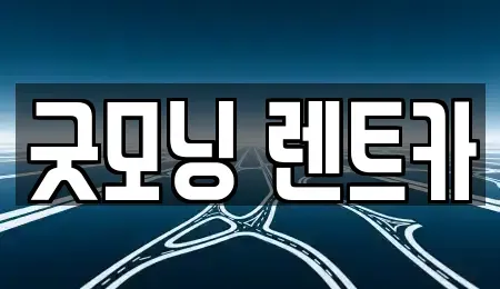 부산광역시 수영구 렌트카 전문 굿모닝 렌트카