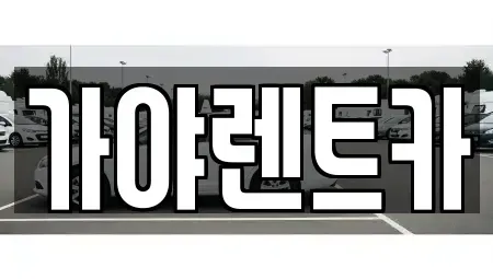 서울 은평구 역촌동 렌트카 전문 가야렌트카