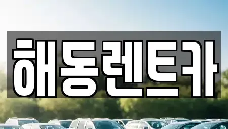 서울특별시 강서구 외발산동 렌트카 전문 해동렌트카