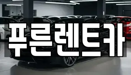 서울특별시 용산구 한남동 렌트카 전문 푸른렌트카