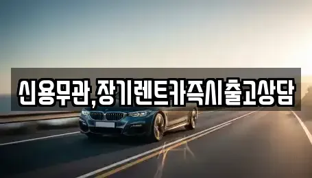 서울특별시 용산구 한남동 장기렌트카 전문 신용무관,장기렌트카즉시출고상담