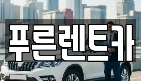 서울특별시 은평구 대조동 렌트카 전문 푸른렌트카