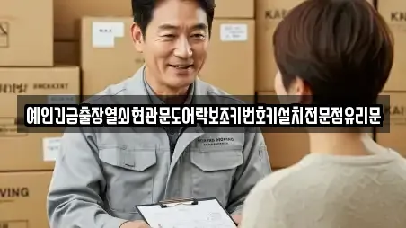 예인긴급출장열쇠현관문도어락보조키번호키설치전문점유리문