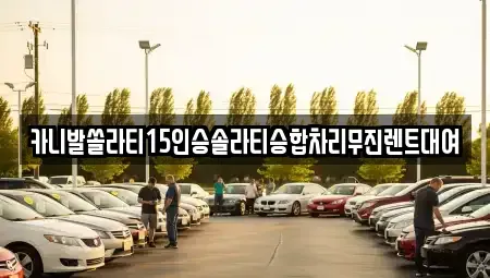 울산 울주군 상북면 렌트카 전문 카니발쏠라티15인승솔라티승합차리무진렌트대여