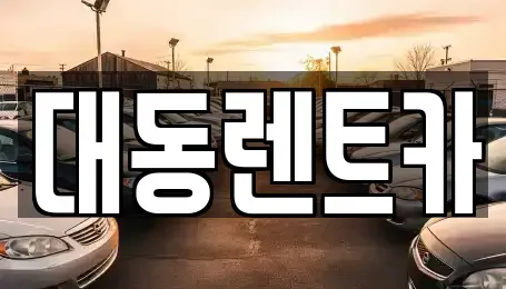 울산 중구 남외동 렌트카 전문 대동렌트카