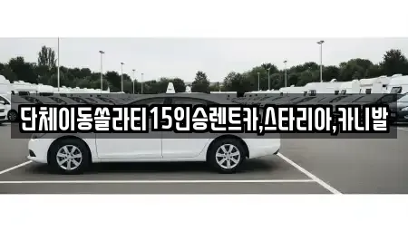 전북 군산시 중앙로2가 렌트카 전문 단체이동쏠라티15인승렌트카,스타리아,카니발
