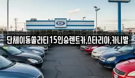 전북특별자치도 군산시 금동 렌트카 전문 단체이동쏠라티15인승렌트카,스타리아,카니발