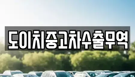 전북특별자치도 군산시 금동 중고차 전문 도이치중고차수출무역