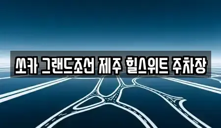 제주특별자치도 서귀포시 상예동 렌트카 전문 쏘카 그랜드조선 제주 힐스위트 주차장