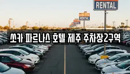 제주특별자치도 서귀포시 상예동 렌트카 전문 쏘카 파르나스 호텔 제주 주차장2구역