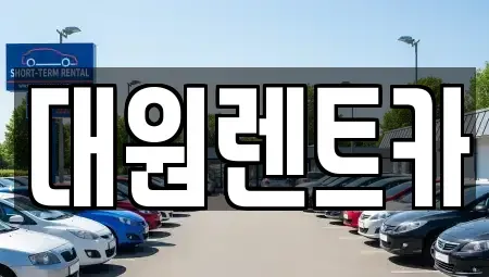 충남 논산시 양촌면 렌트카 전문 대원렌트카