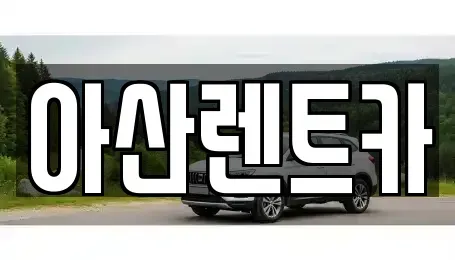 충남 천안시 동남구 목천읍 렌트카 전문 아산렌트카