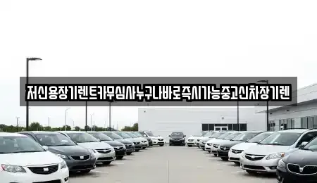 충남 천안시 동남구 안서동 렌트카 전문 저신용장기렌트카무심사누구나바로즉시가능중고신차장기렌