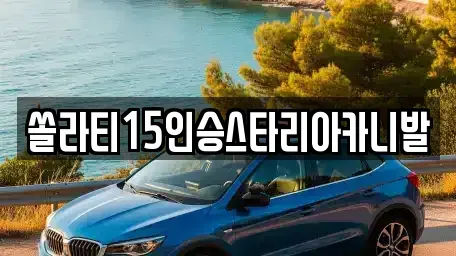 충북 제천시 고명동 렌트카 전문 쏠라티15인승스타리아카니발