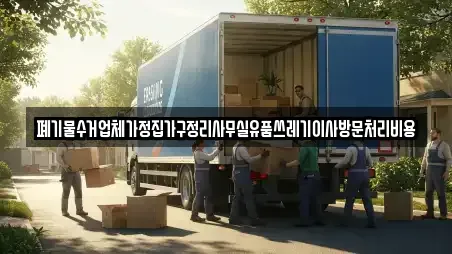 폐기물수거업체가정집가구정리사무실유품쓰레기이사방문처리비용