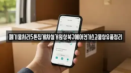 폐기물처리5톤집게차철거원상복구에어컨가스고물상유품정리